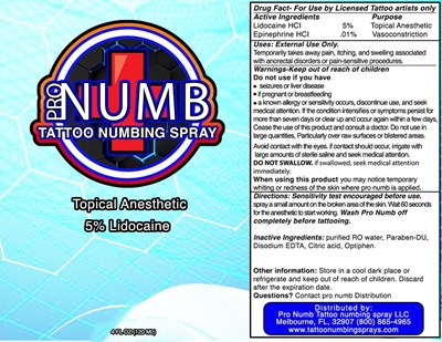 Pronumb Spray (Pro Numb 4 0z Bottle Label (1))